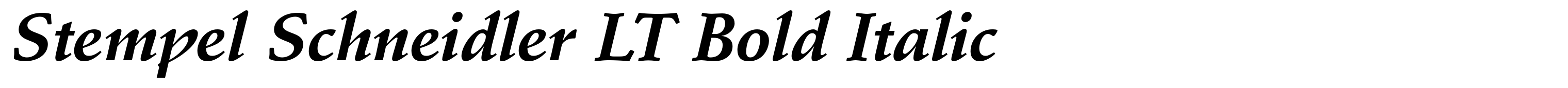 Stempel Schneidler LT Bold Italic